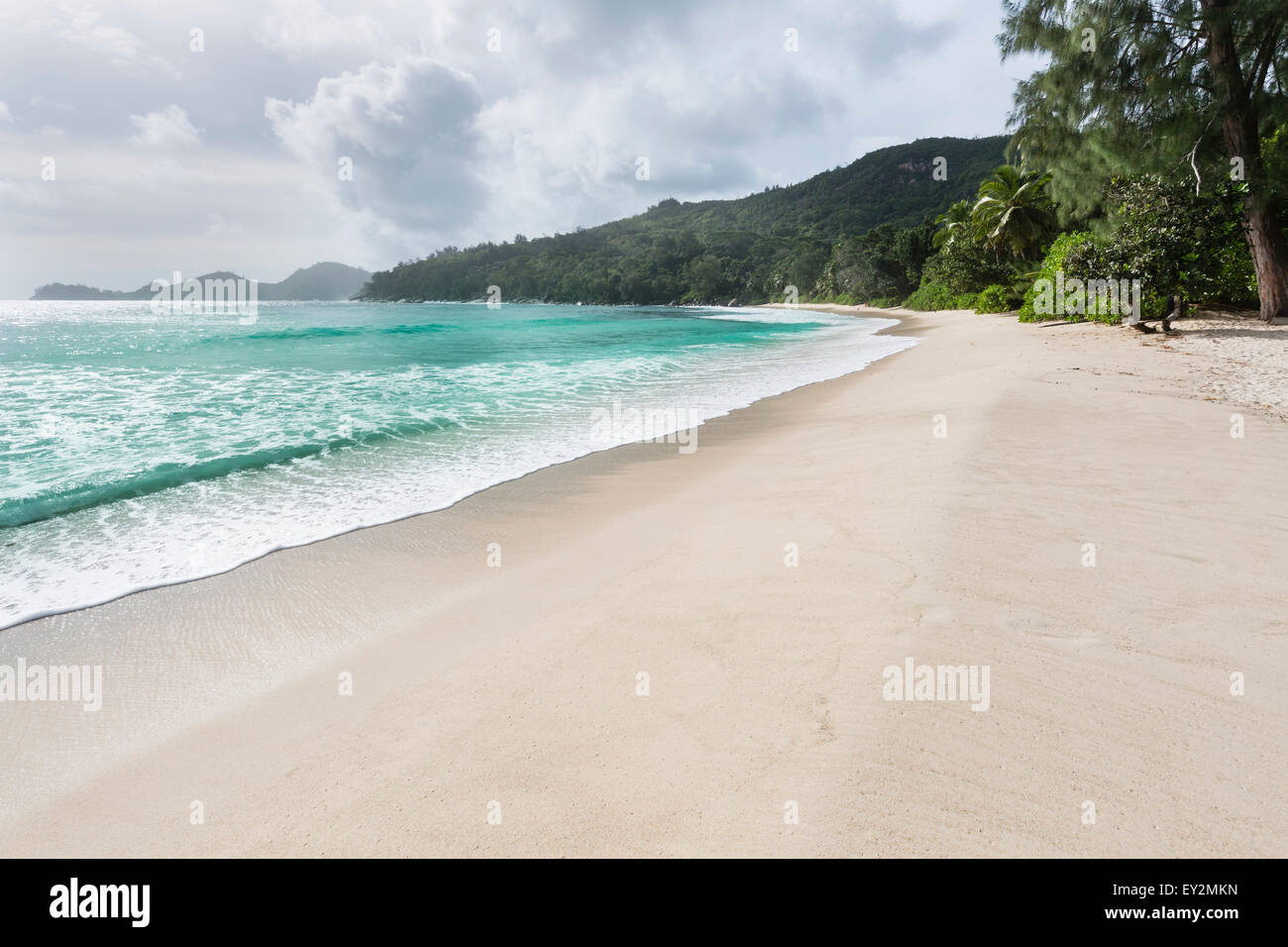 Anse Takamaka in the south of Mahe, Seychelles Stock Photo