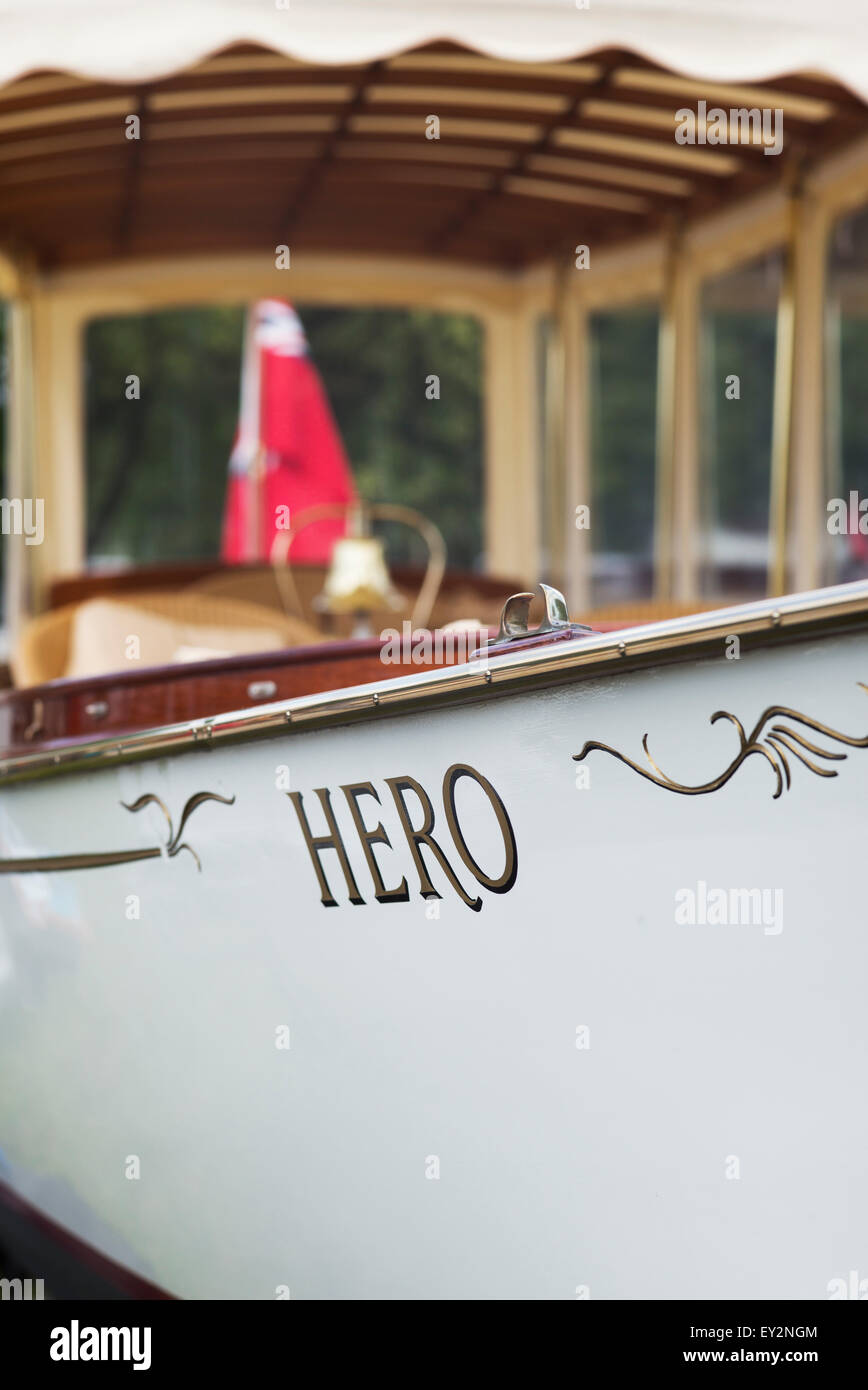 Electric Thames launch boat at the Thames Traditional Boat Festival