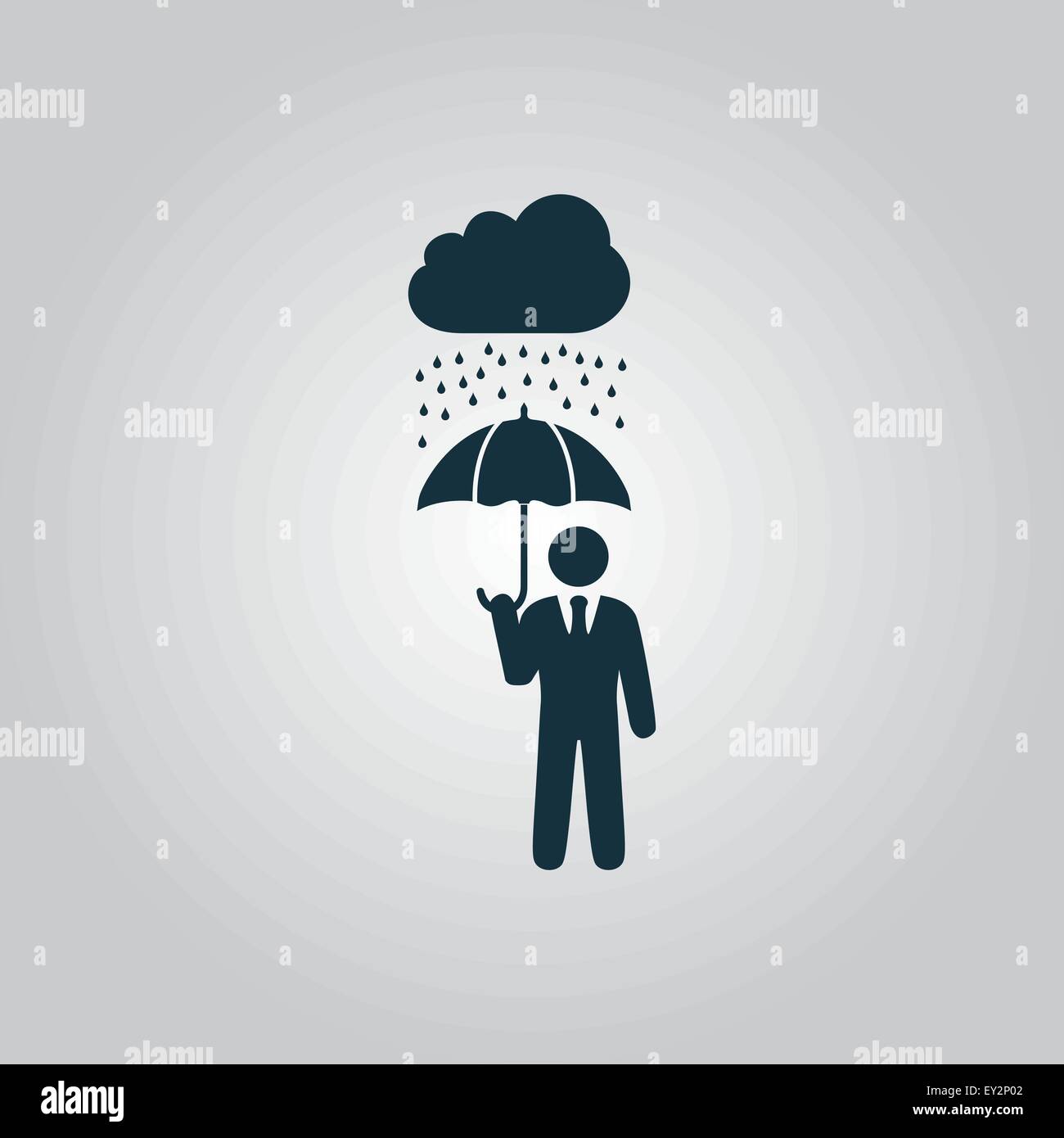 businessman with umbrella protect from rain Stock Vector Image & Art ...