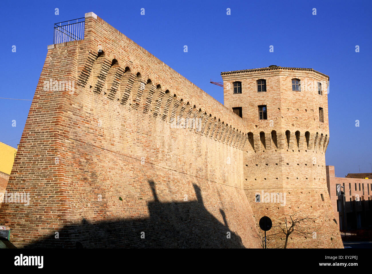 Italy, Le Marche, Jesi, city walls Stock Photo