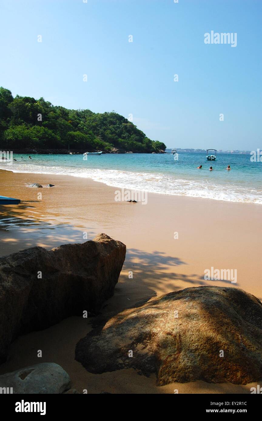 Jungle beach near the town of Galle in Sri Lanka Stock Photo