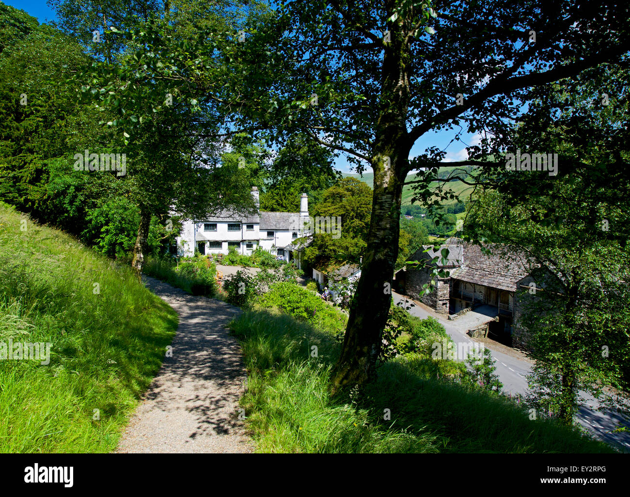 Townend, a National Trust property in Troutbeck, Lake District National Park, Cumbria, England UK Stock Photo