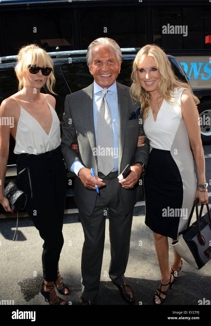 New York, NY, USA. 20th July, 2015. Kimberly Stewart, George Hamilton, Alana Stewart, at the NBC Today Show out and about for Celebrity Candids - MON, New York, NY July 20, 2015. Credit:  Derek Storm/Everett Collection/Alamy Live News Stock Photo