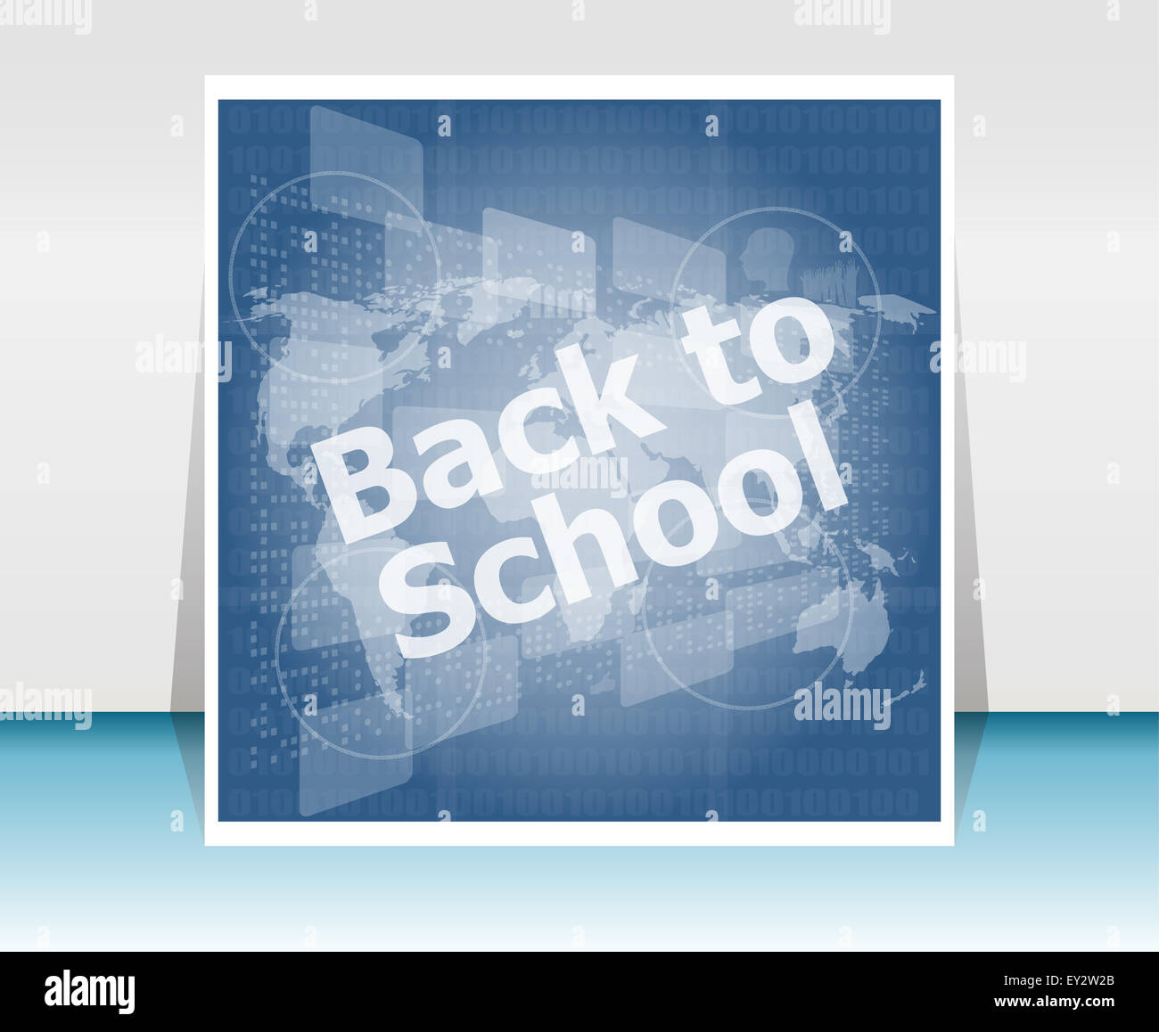 World map with back to school words, education concept Stock Photo