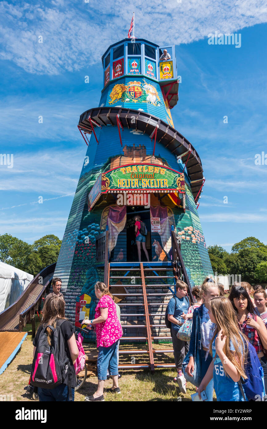 Traylens Original Helter Skelter Vintage Fairground Attraction Stock Photo