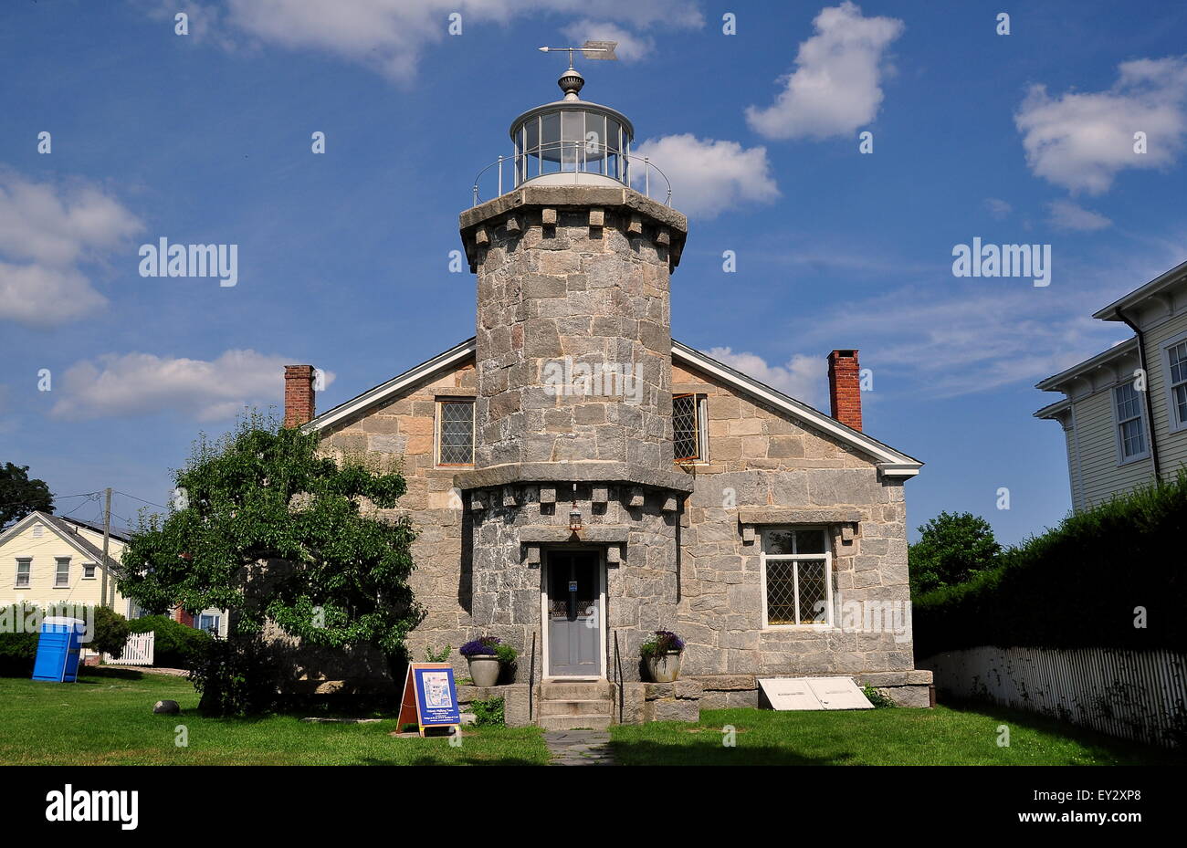 Stonington, Connecticut The 1840 solid granite Old Lighthouse Museum