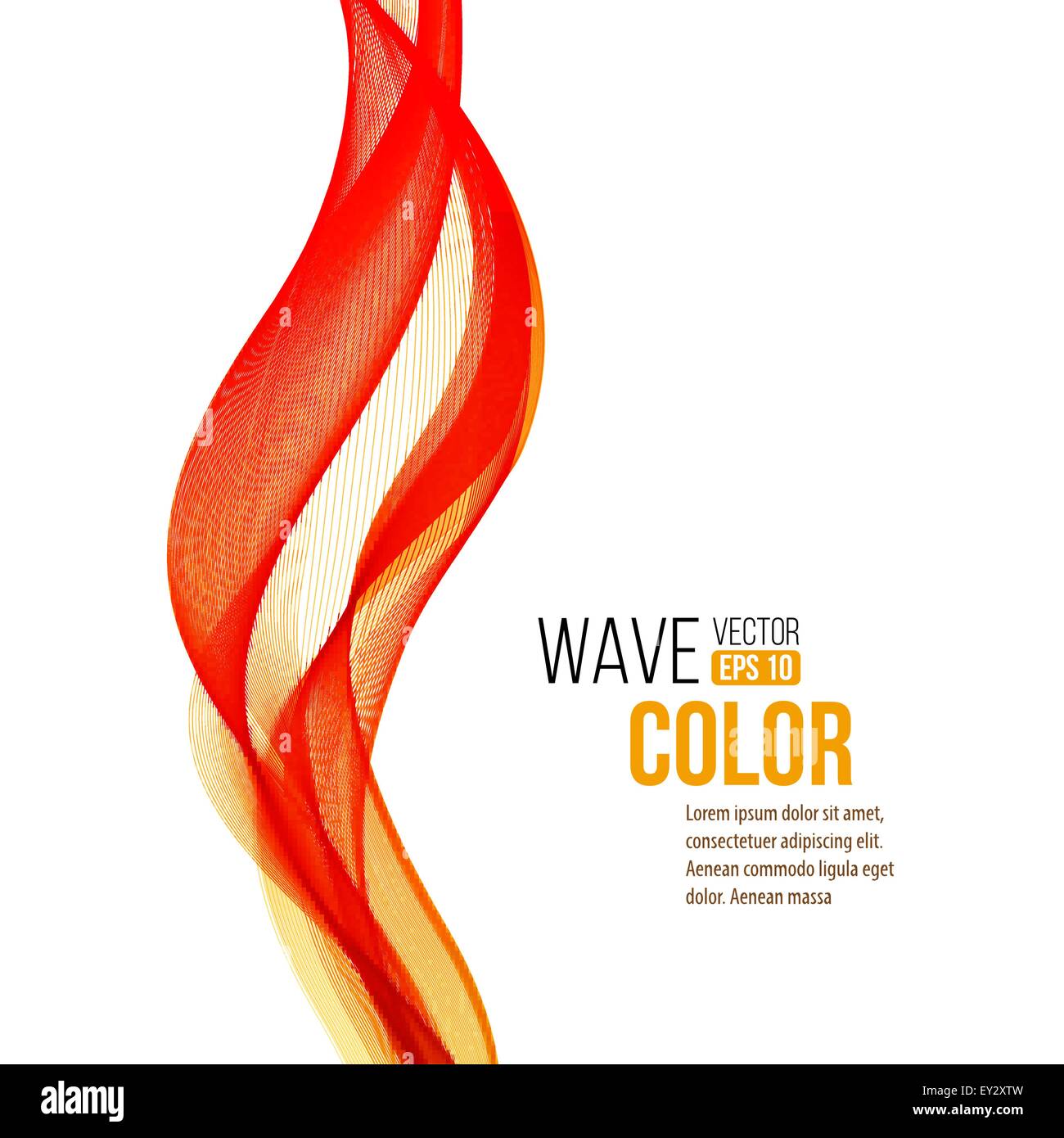Abstract orange wave design element. Vector illustration Stock Vector ...