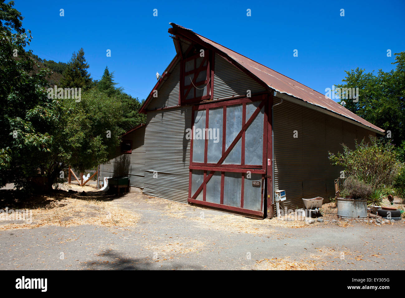 Tin Barn, circa 1900, Hidden Villa Los Altos, California, United States of America Stock Photo