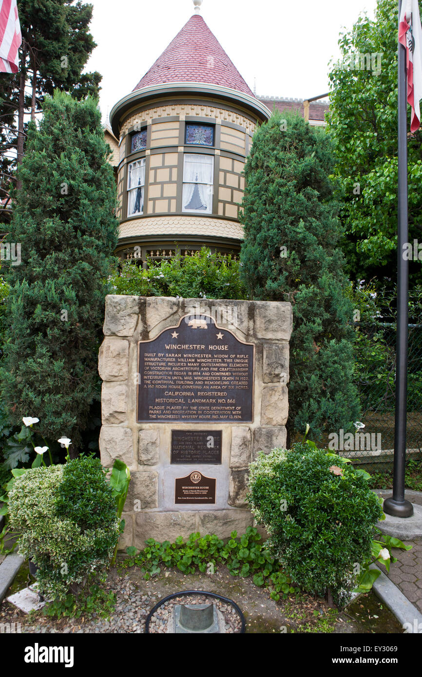 WINCHESTER HOUSE  Built by Sarah Winchester, Stock Photo