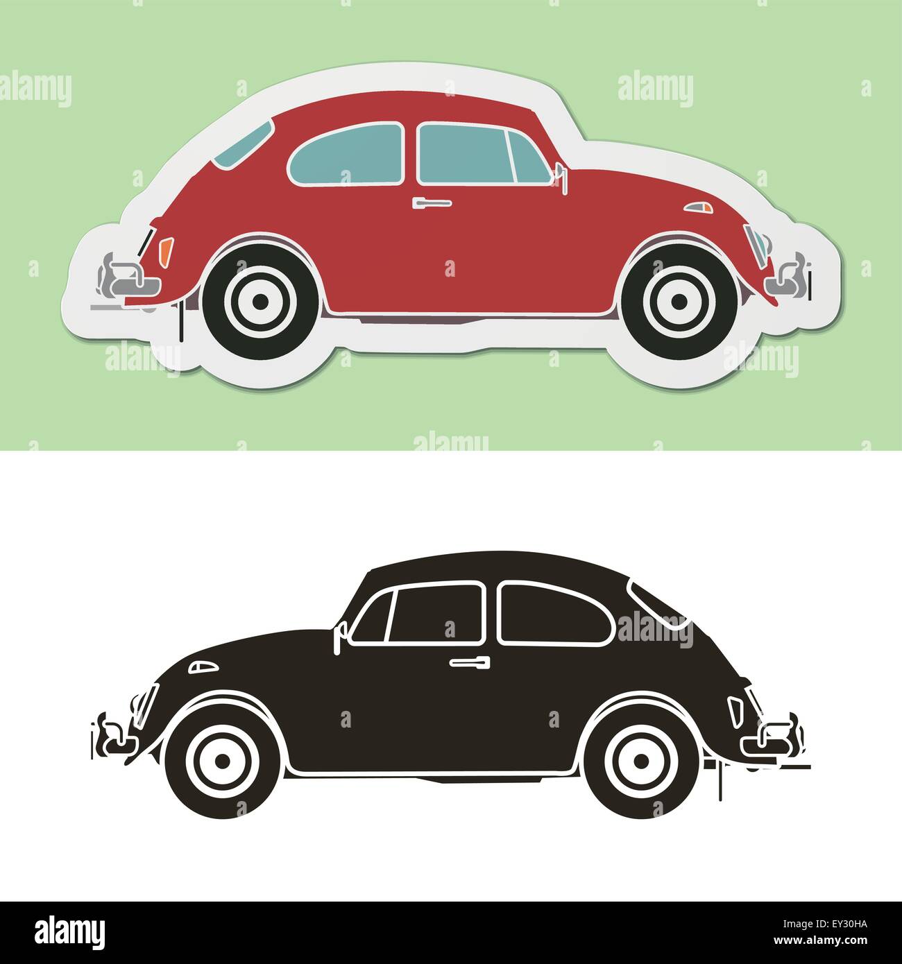 Famous vintage classic German car Stock Vector