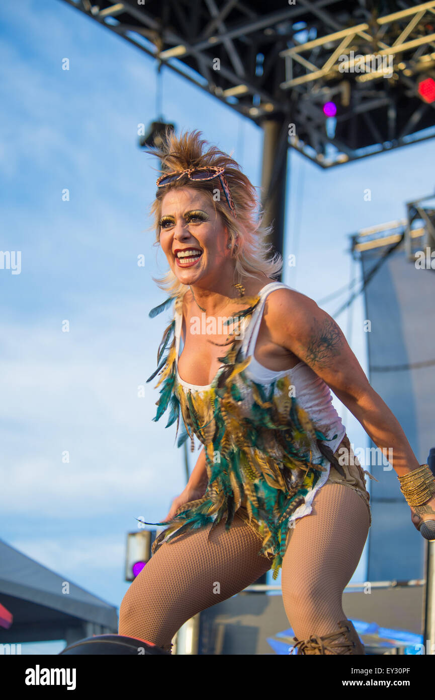 LINCOLN, CA – June 11: Alejandra Guzman performs at Thunder Valley Casino Resort in in Lincoln, California on June 11, 2015 Stock Photo
