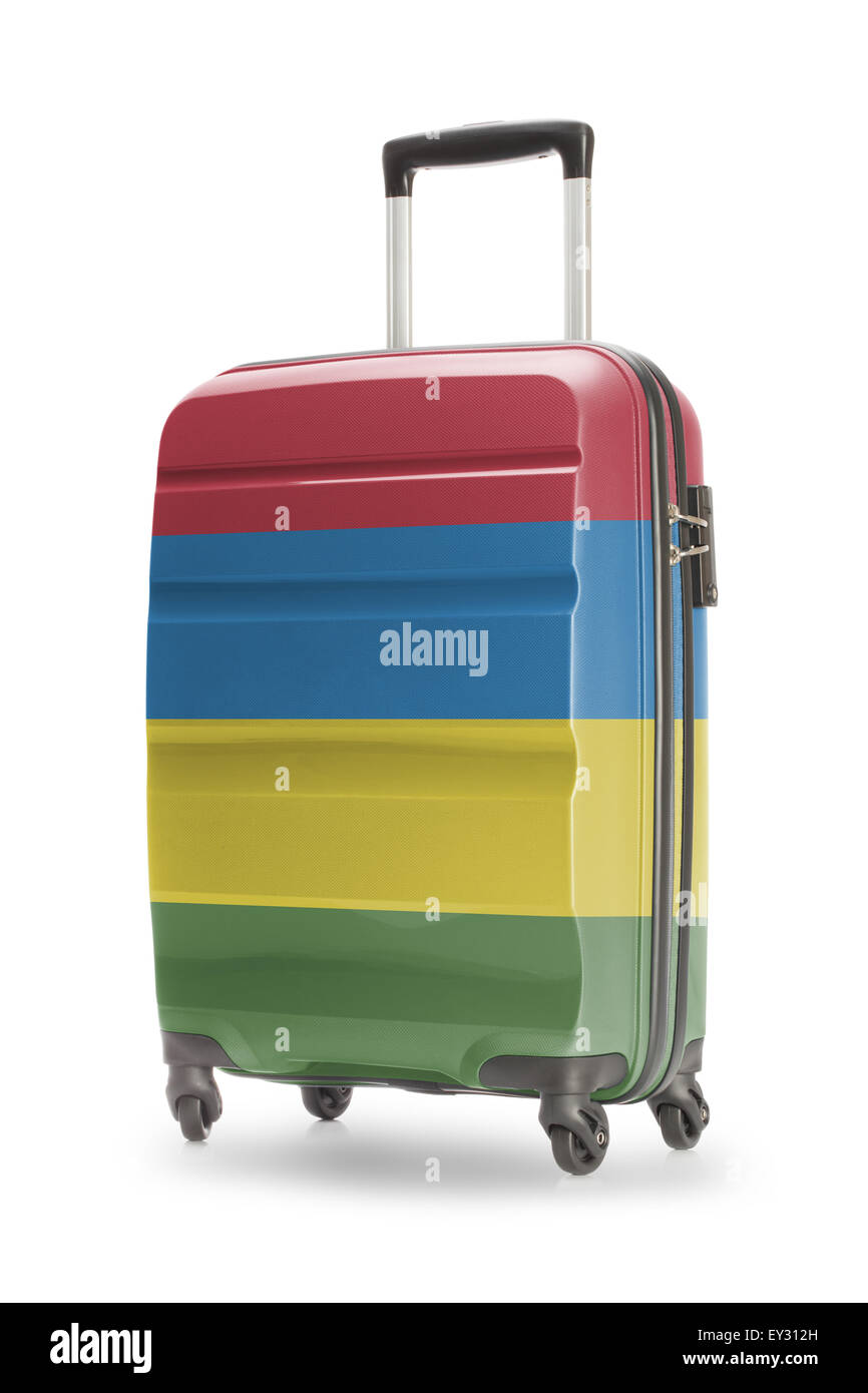 Suitcase painted into national flag Mauritius Stock Photo Alamy