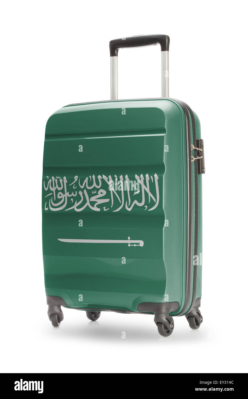 Suitcase painted into national flag Saudi Arabia Stock Photo Alamy