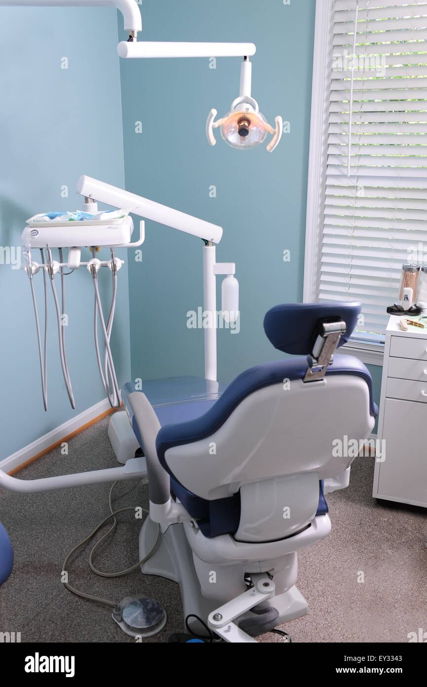 Empty dentist office exam room or operatory Stock Photo