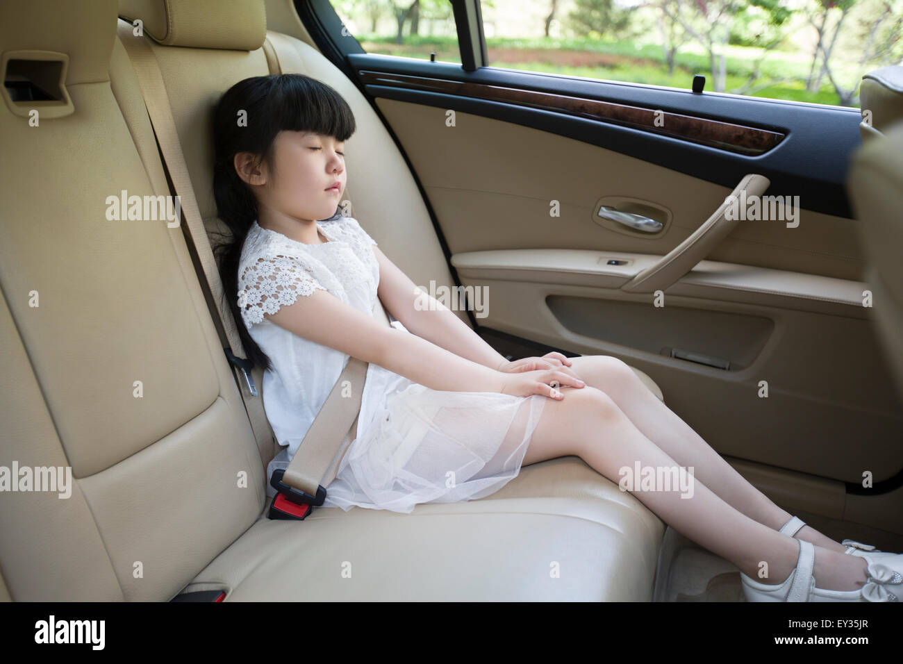 Toddler sleeping in Joie Trillo Shield Car Seat Stock Photo - Alamy