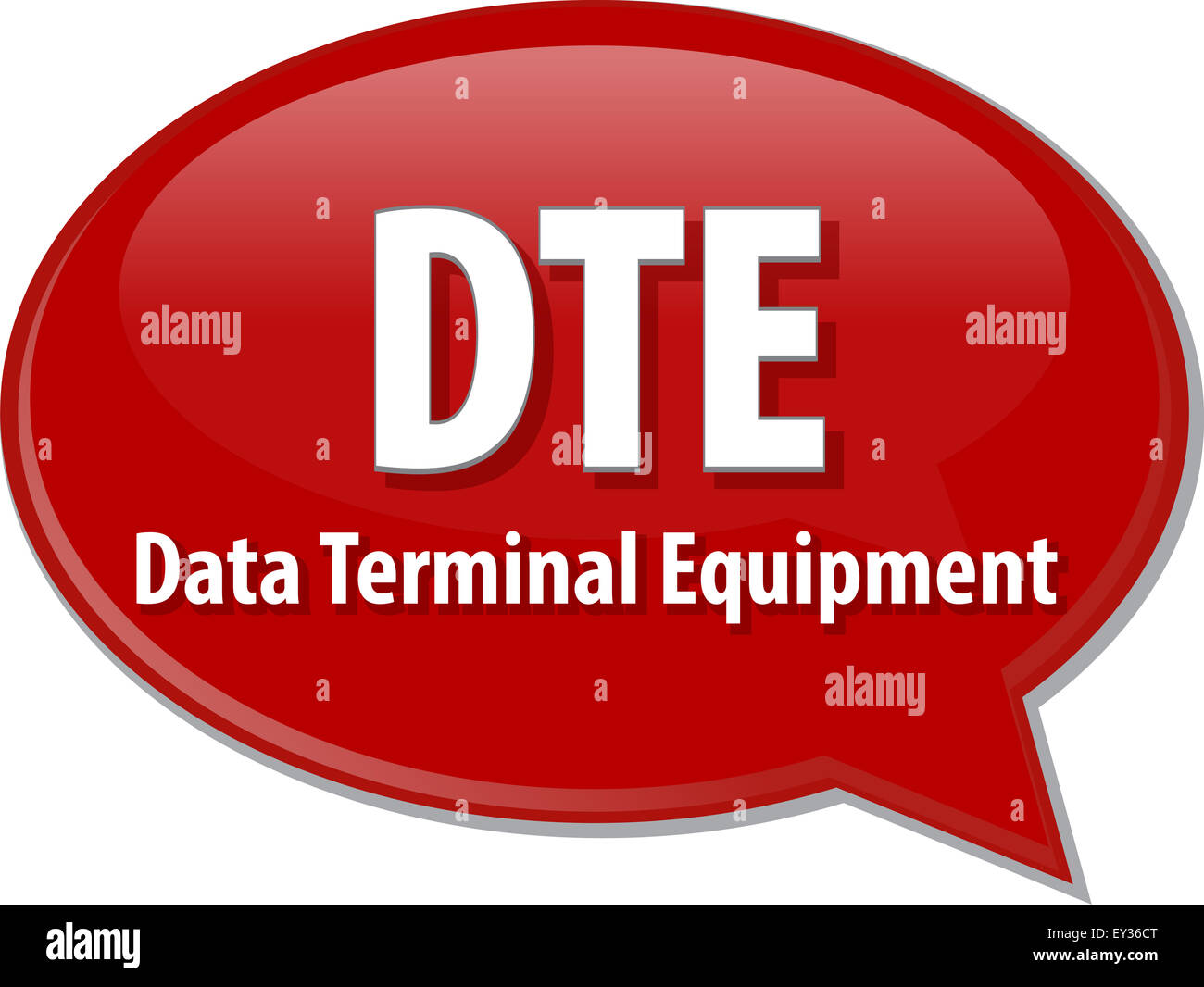 Speech bubble illustration of information technology acronym