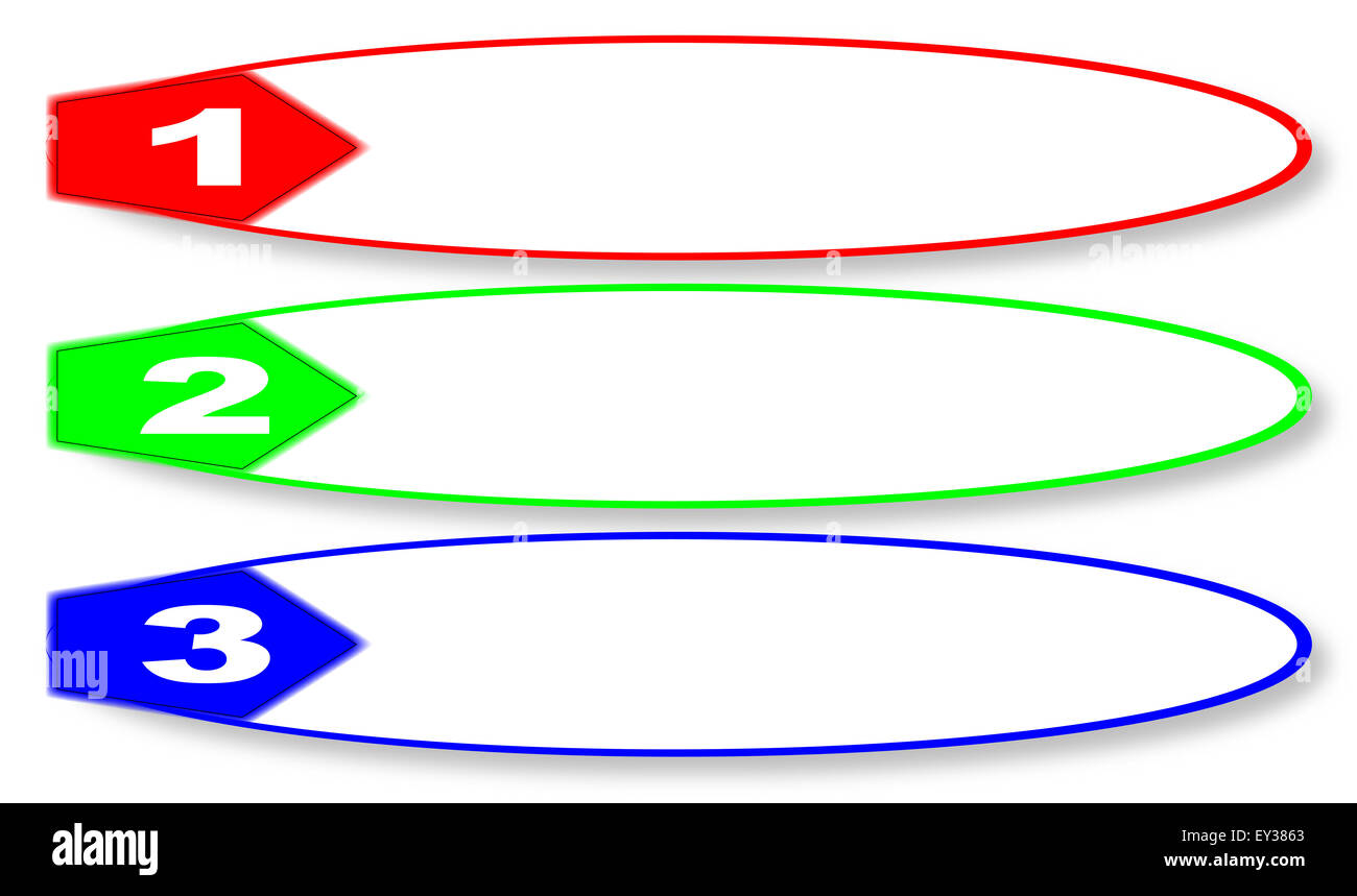 Task 3 Banner A banner with 3 steps over a white background Stock Photo - Alamy