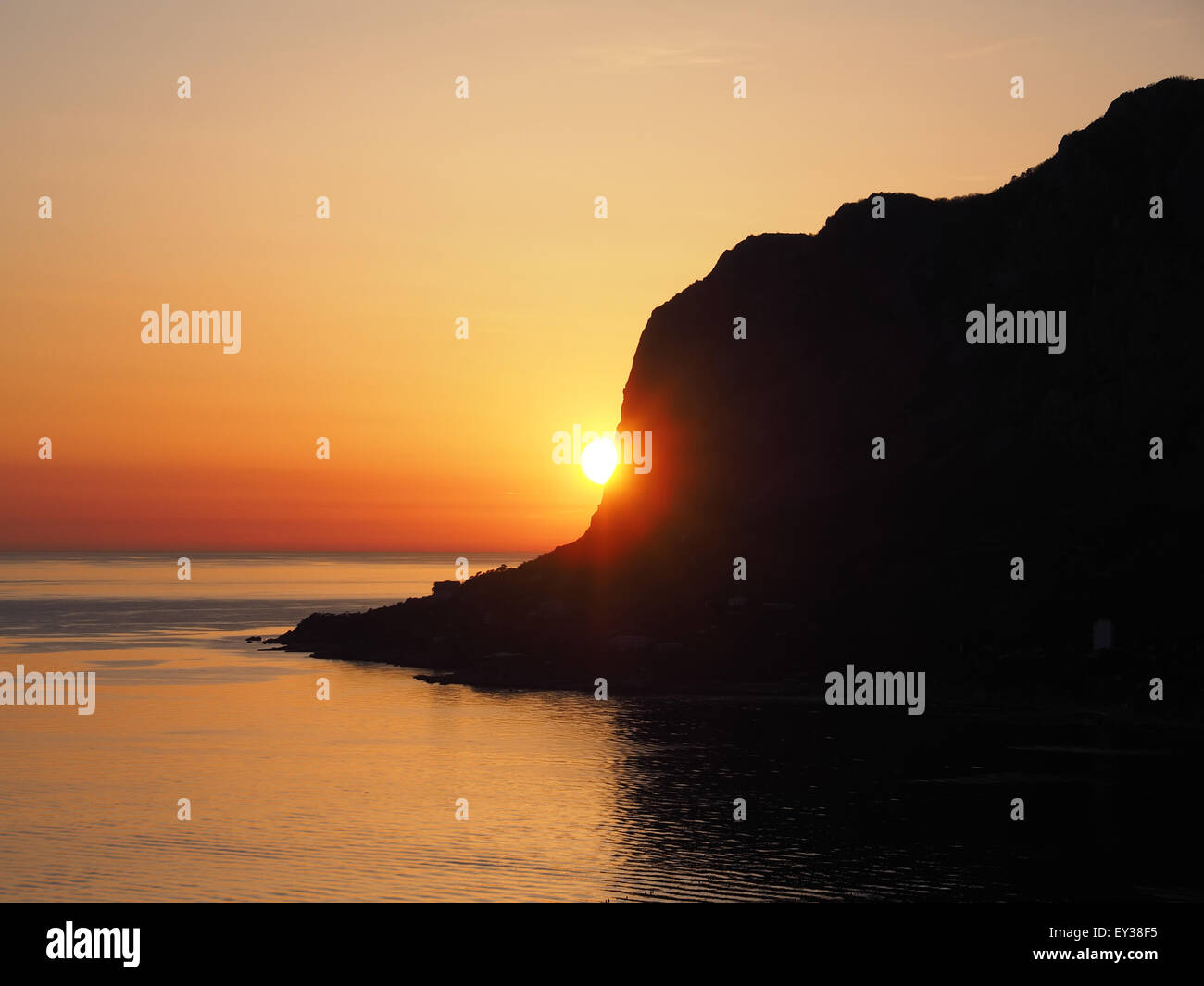 sunset at sea Stock Photo - Alamy