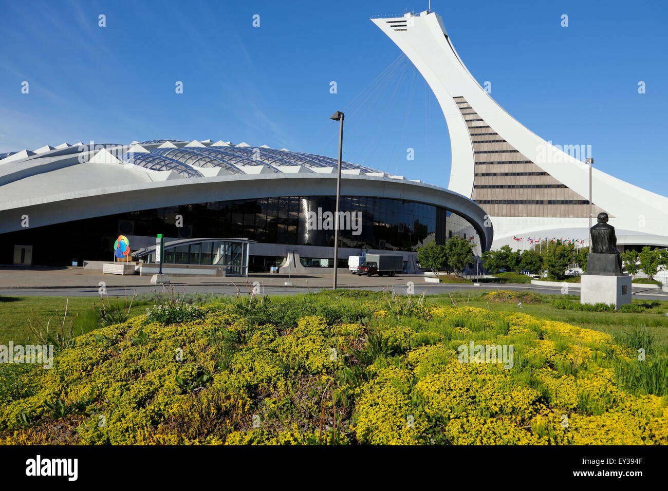 Biodome, tower of the Olympic Stadium, Montreal, Quebec Province, Canada Stock Photo