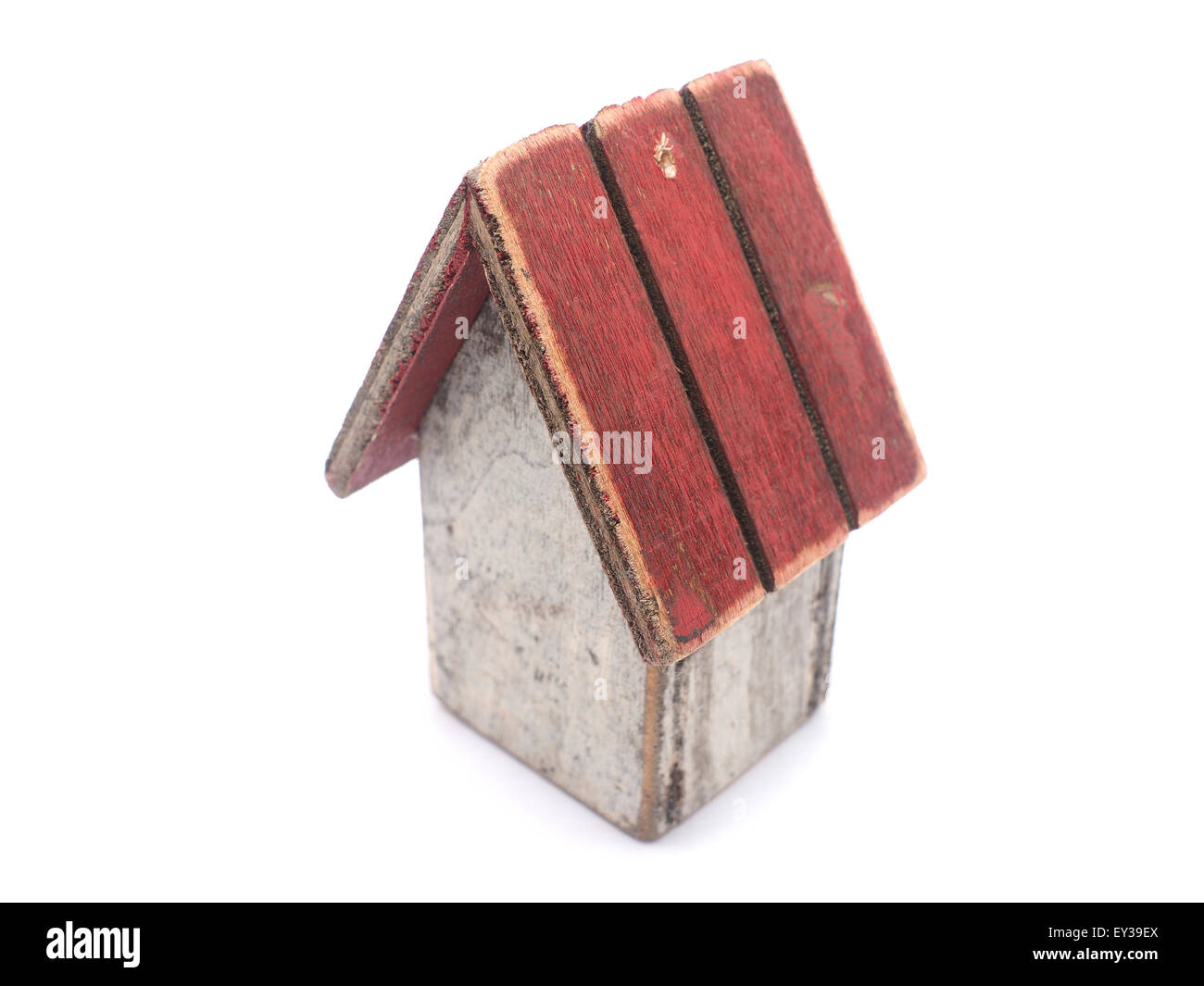 Toy wooden house on a white background Stock Photo - Alamy