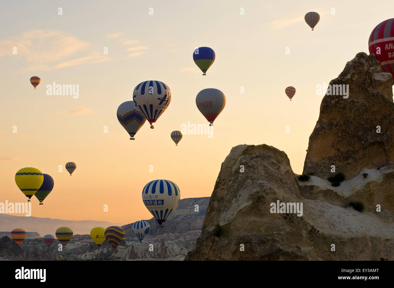 Cappadocia Balloons, Turkey Stock Photo