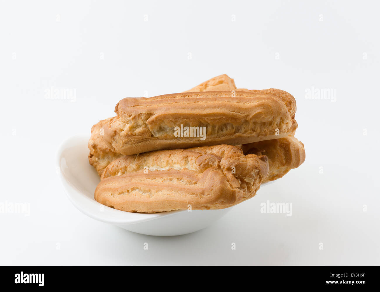 tasty cakes lie on a white background and wait for the buyer Stock Photo