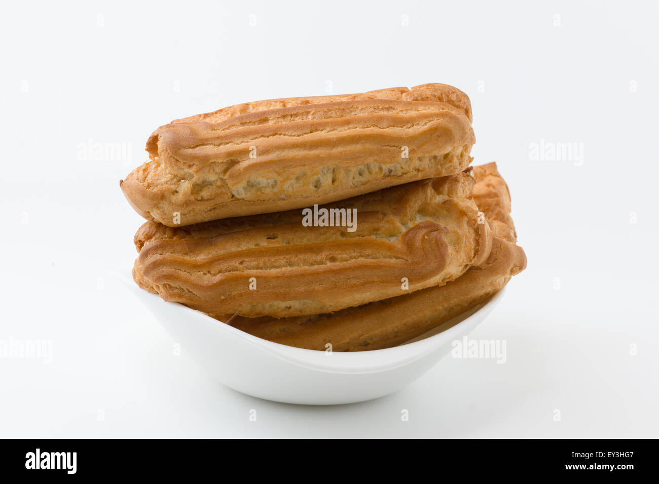 tasty cakes lie on a white background and wait for the buyer Stock Photo