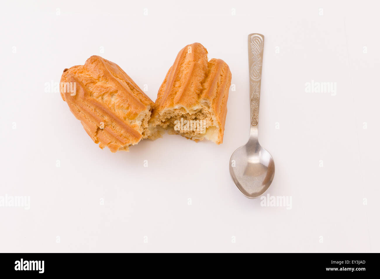 tasty cakes lie on a white background and wait for the buyer Stock Photo