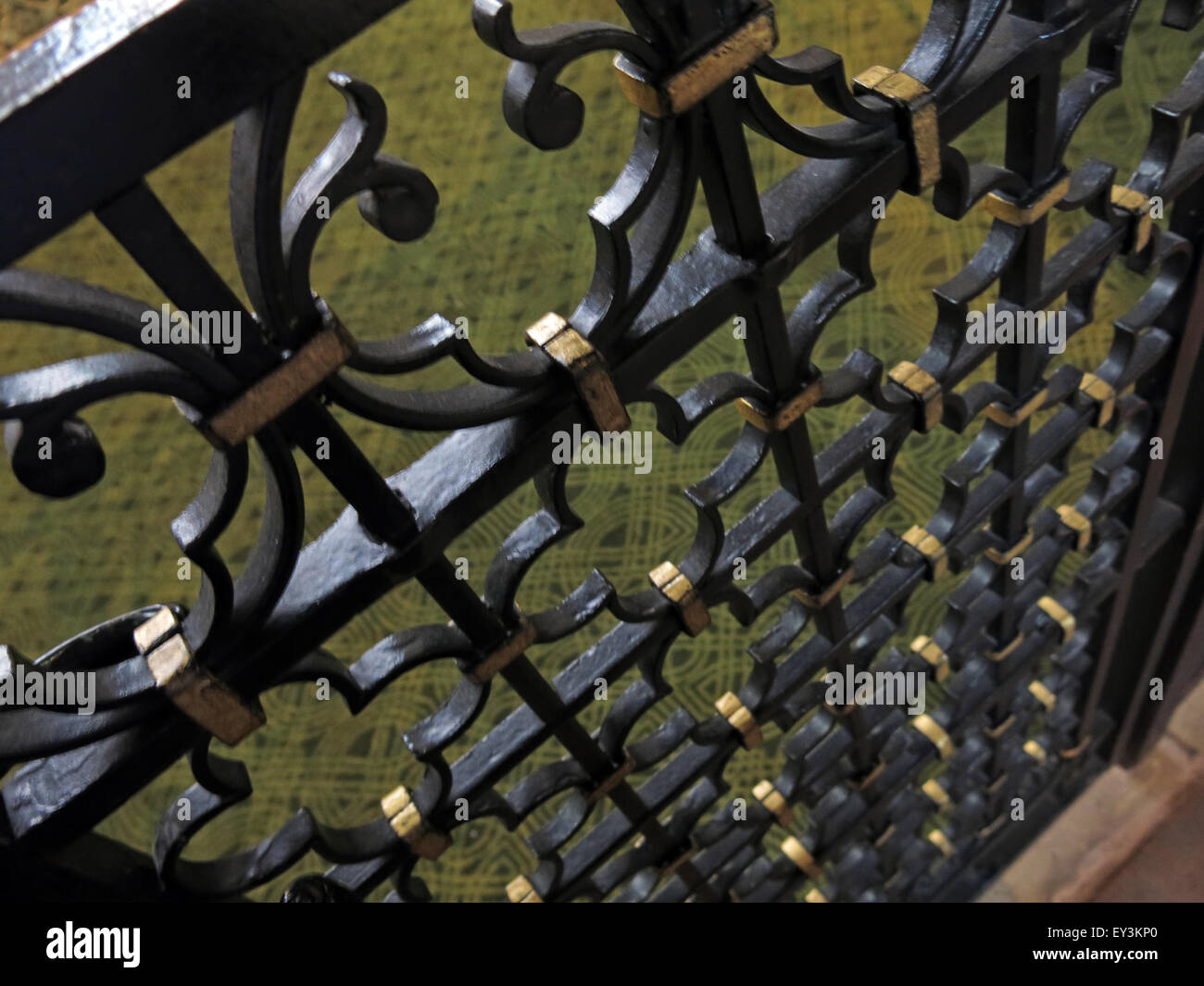 Ornate Gate at Carlisle Cathedral, - Church of the Holy and Undivided Trinity, Cumbria,England,UK Stock Photo