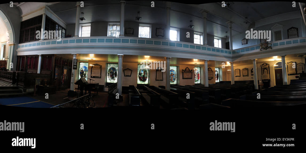 St Cuthberts Church,Carlisle,Cumbria,England,UK interior - Panorama Stock Photo