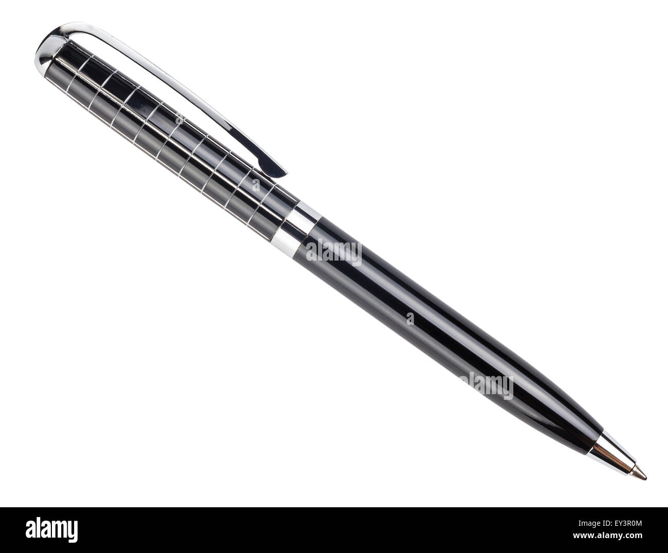 the black and silver ballpoint isolated on white background Stock Photo ...