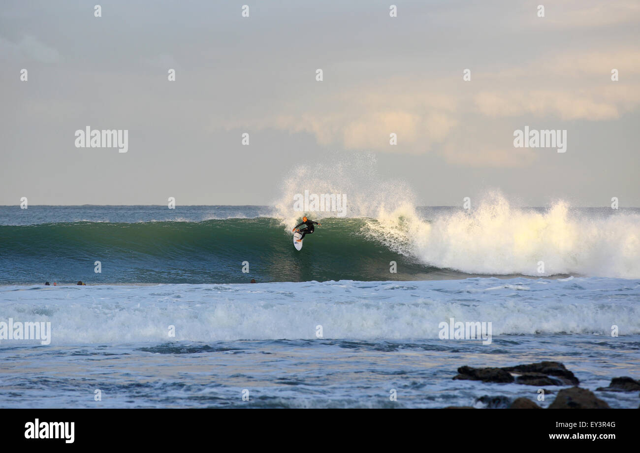 America professional surfer Kelly Slater surfing a wave in Jeffreys Bay