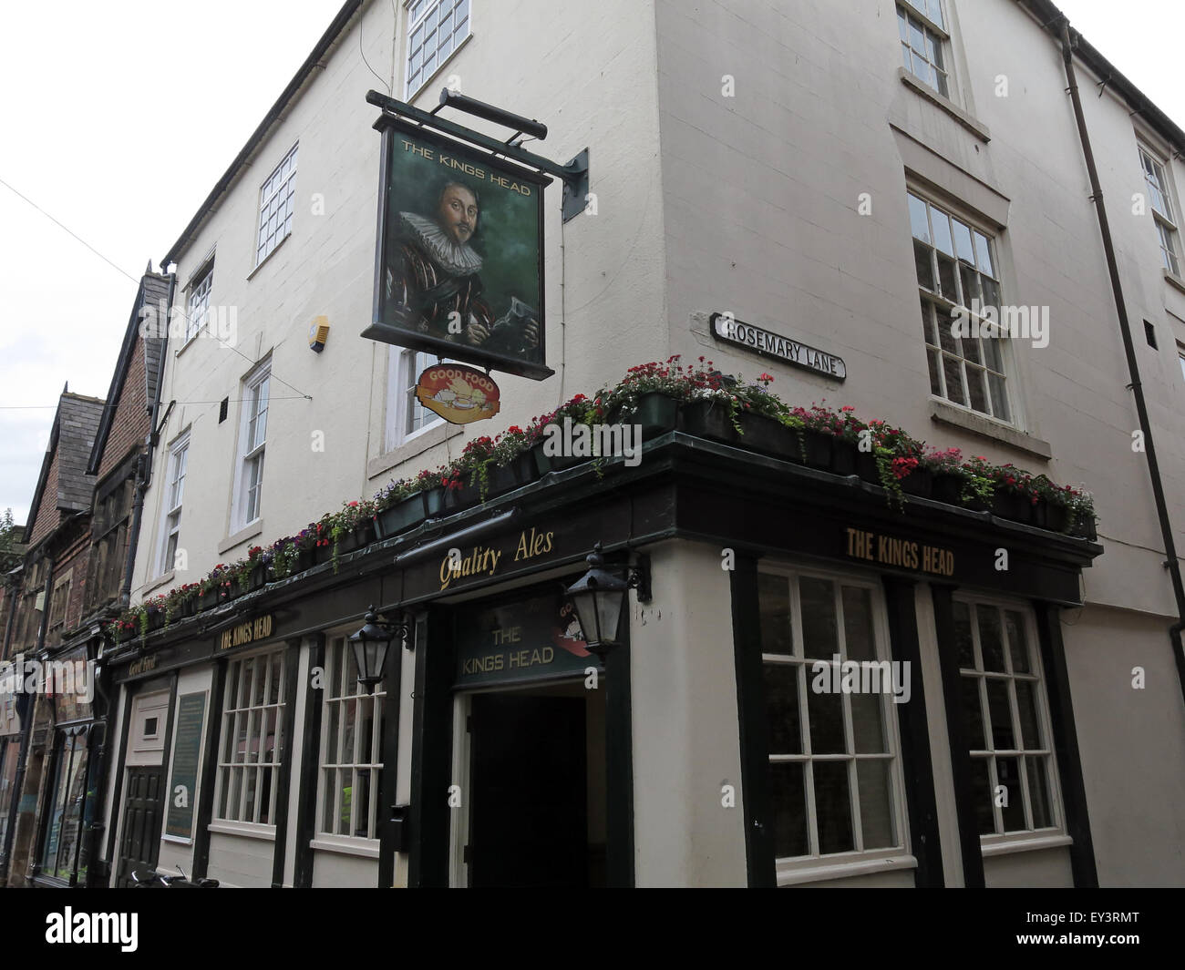 The Kings Head Pub, Rosemary lane, Carlisle City, Cumbria, Lake District, England, UK Stock Photo