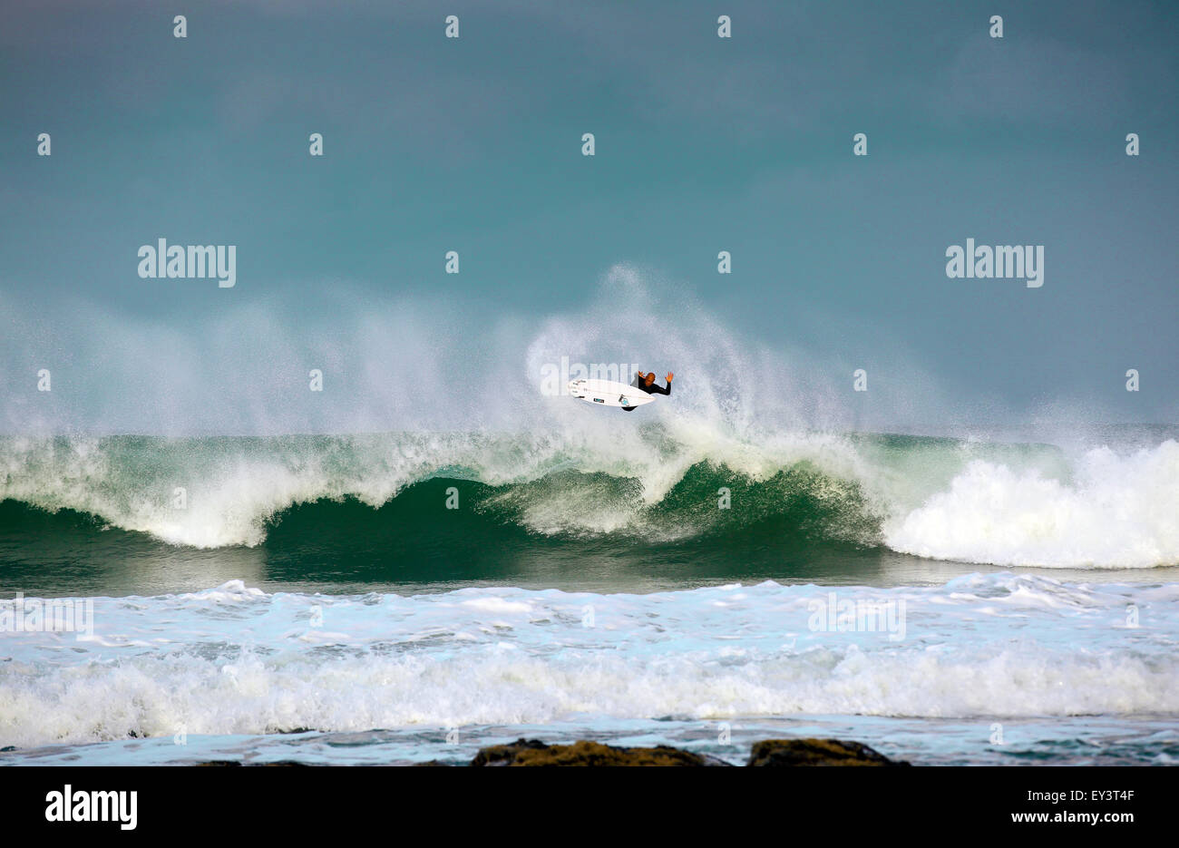 America professional surfer Kelly Slater surfing a wave in Jeffreys Bay
