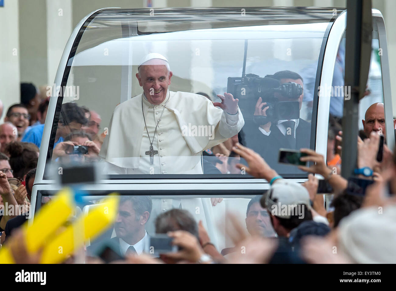 21st June, 2015. Pope Francis visits Turin, Italy Stock Photo