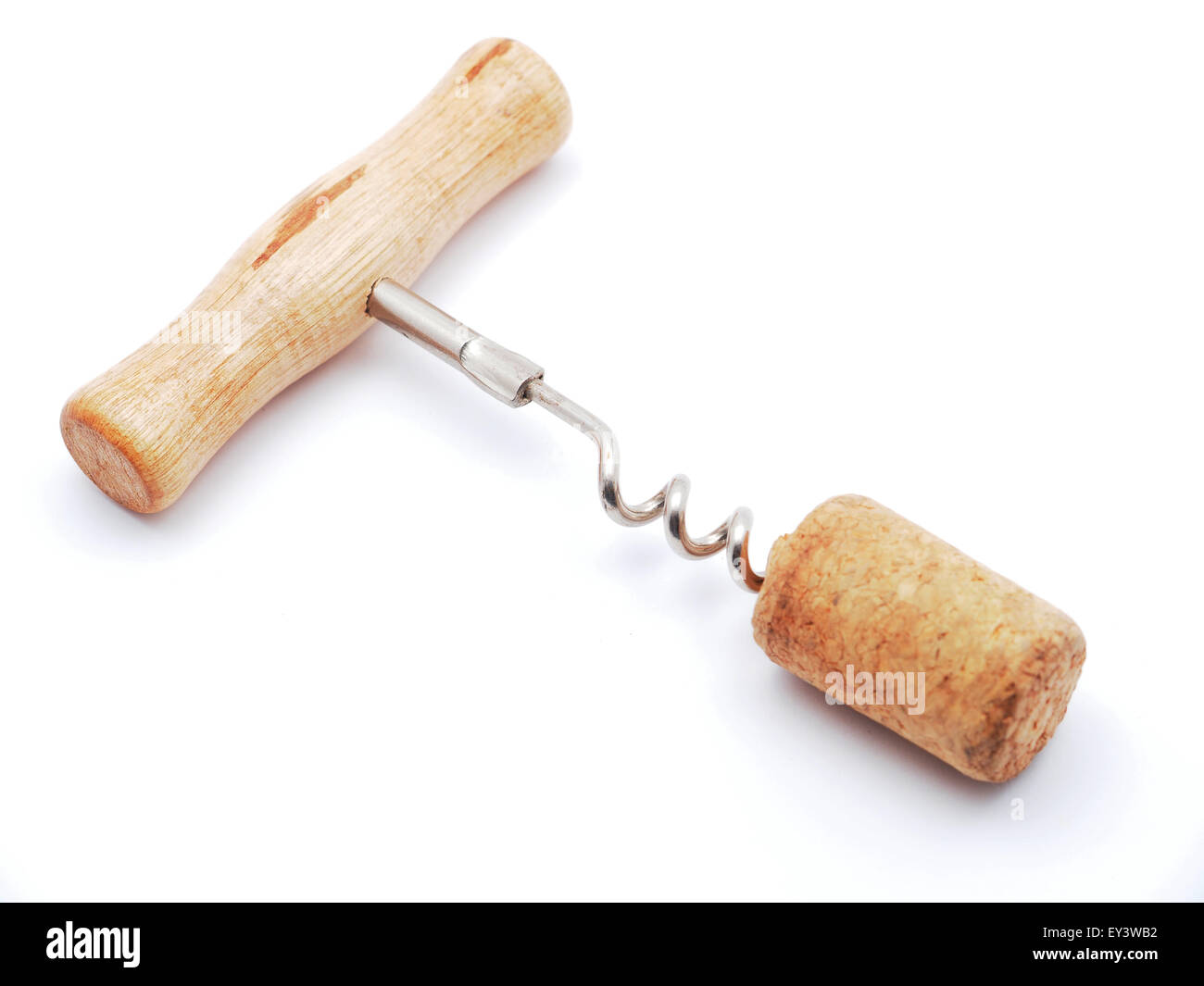 corkscrew on a white background Stock Photo
