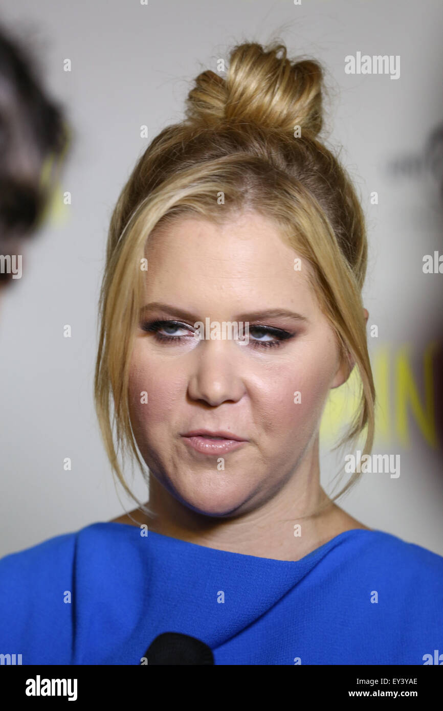 Amy Schumer at the Trainwreck premiere in Melbourne, Australia July 21, 2015. Stock Photo