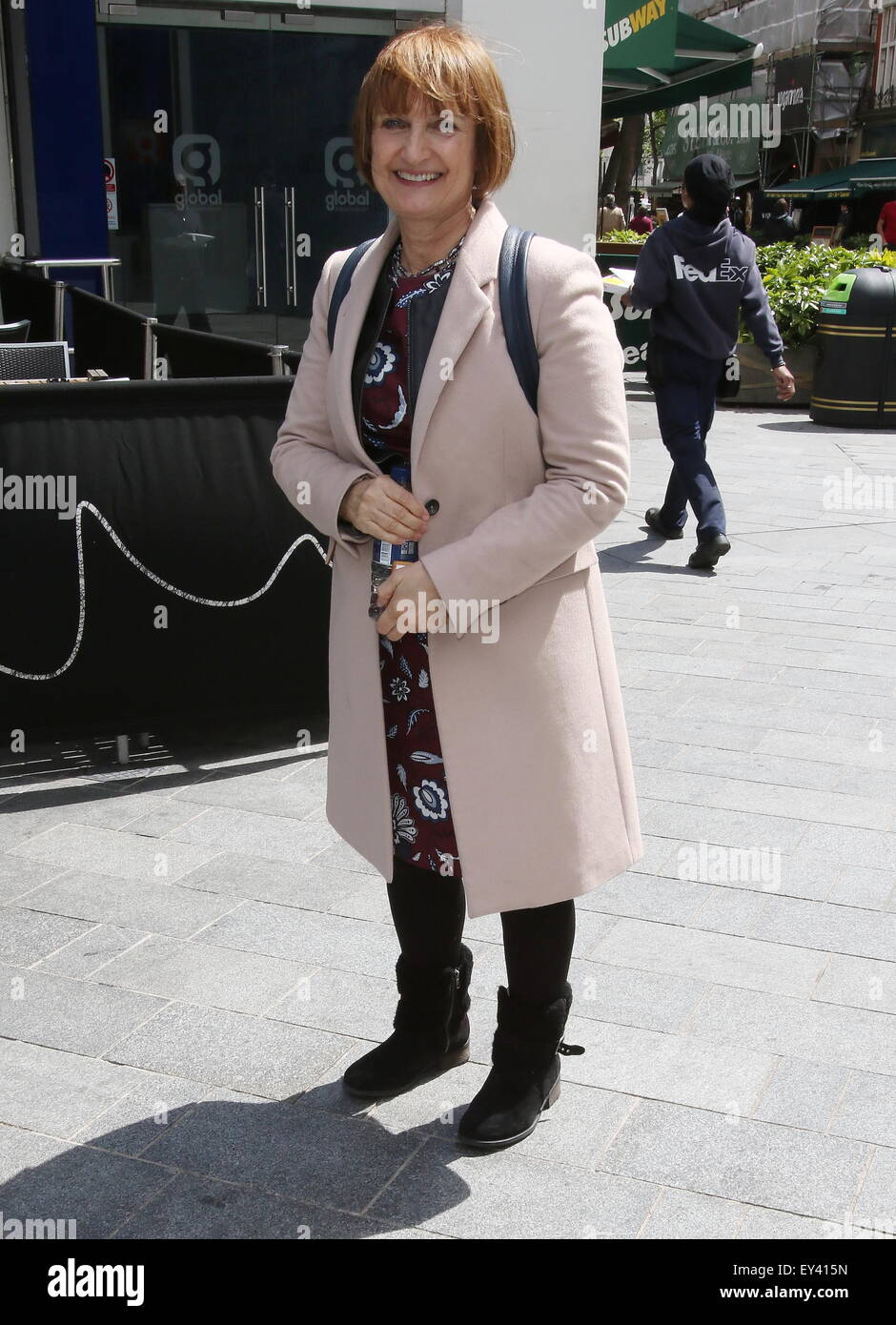 Labour MP Tessa Jowell at Global Radio offices in Leicester Square  Featuring: Tessa Jowell Where: London, United Kingdom When: 19 May 2015 Stock Photo