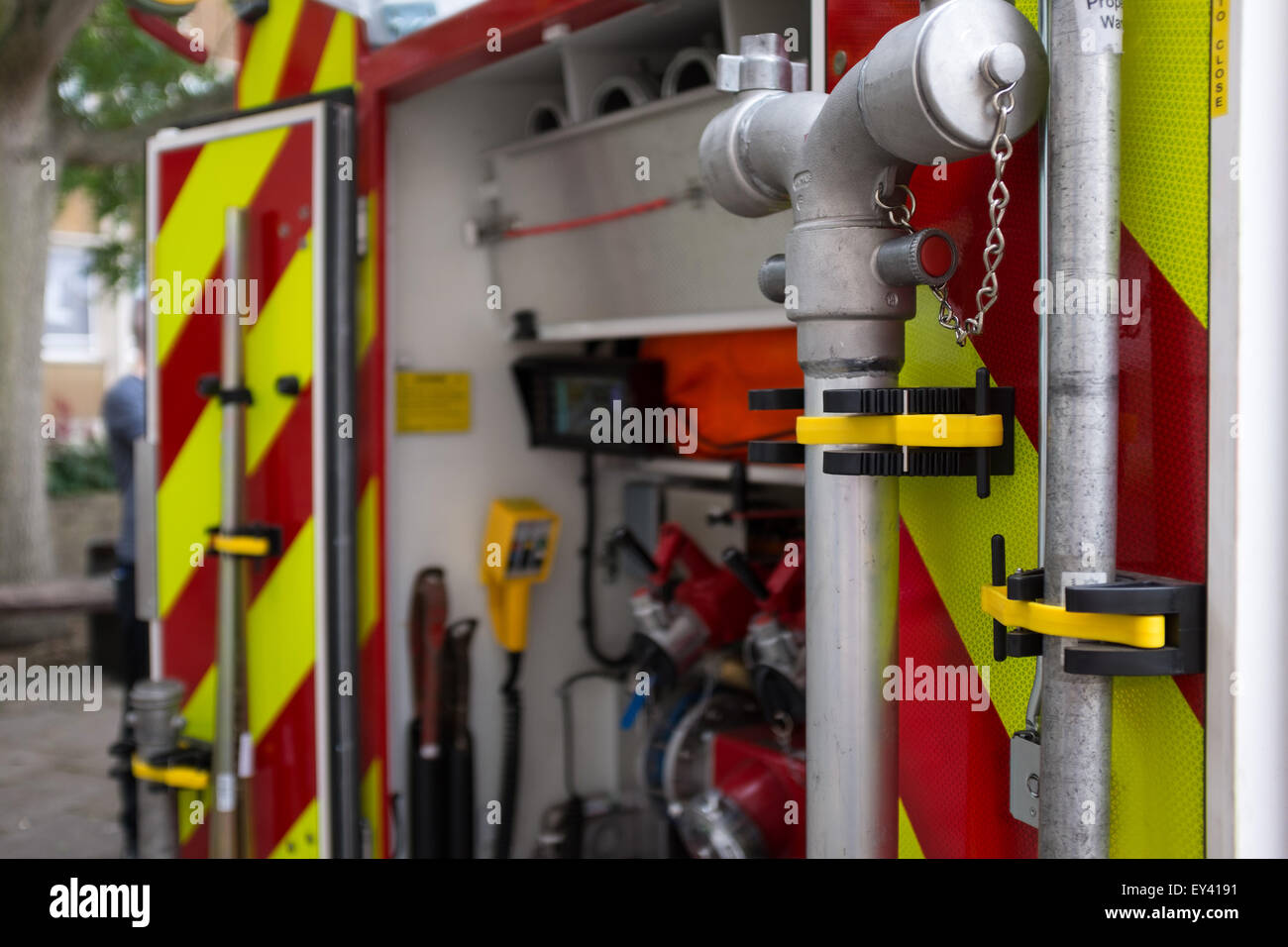 New state of the art UK fire engine appliance Stock Photo