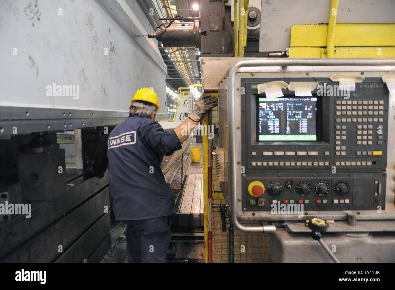 Milan (Italy) INNSE presse industry, Camozzi group Stock Photo