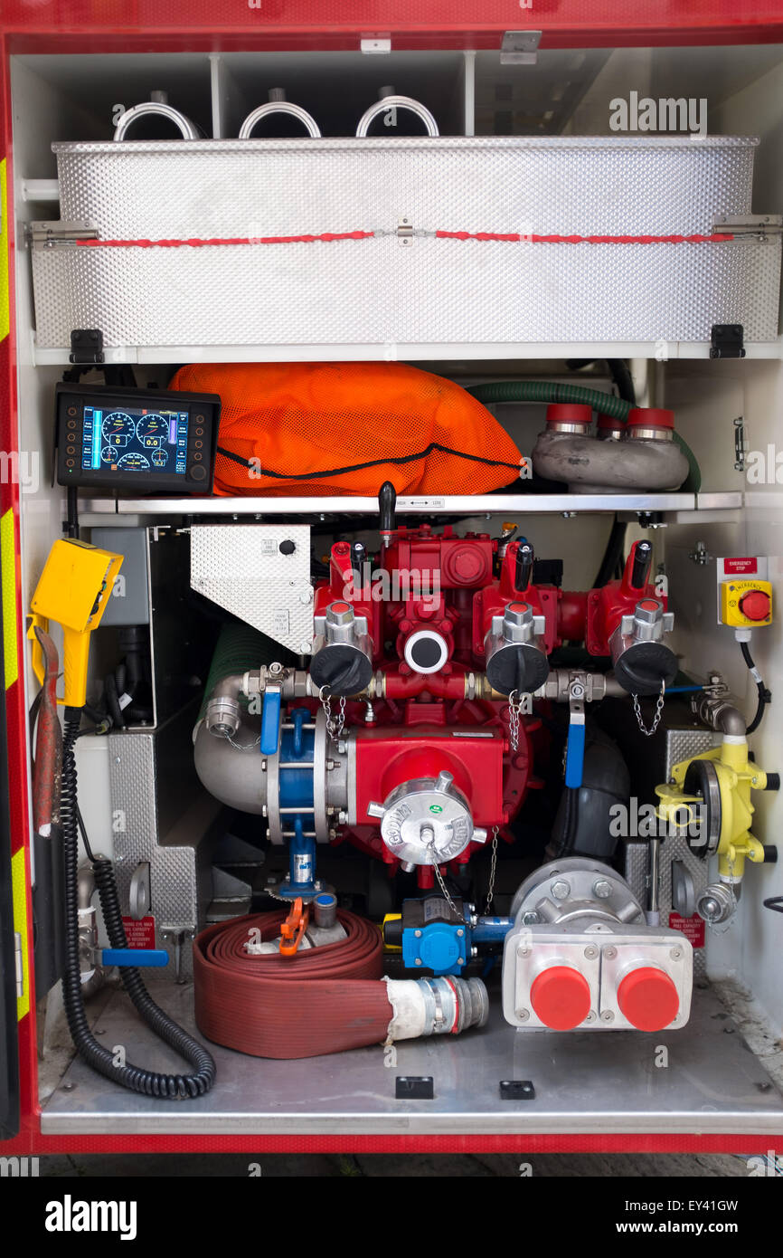 New state of the art UK fire engine appliance Stock Photo