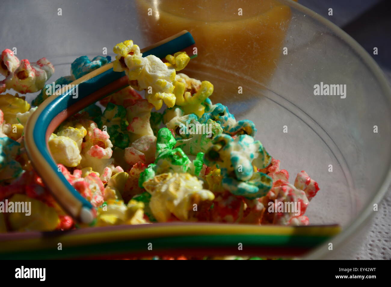 Very Colorful Popcorn Stock Photo