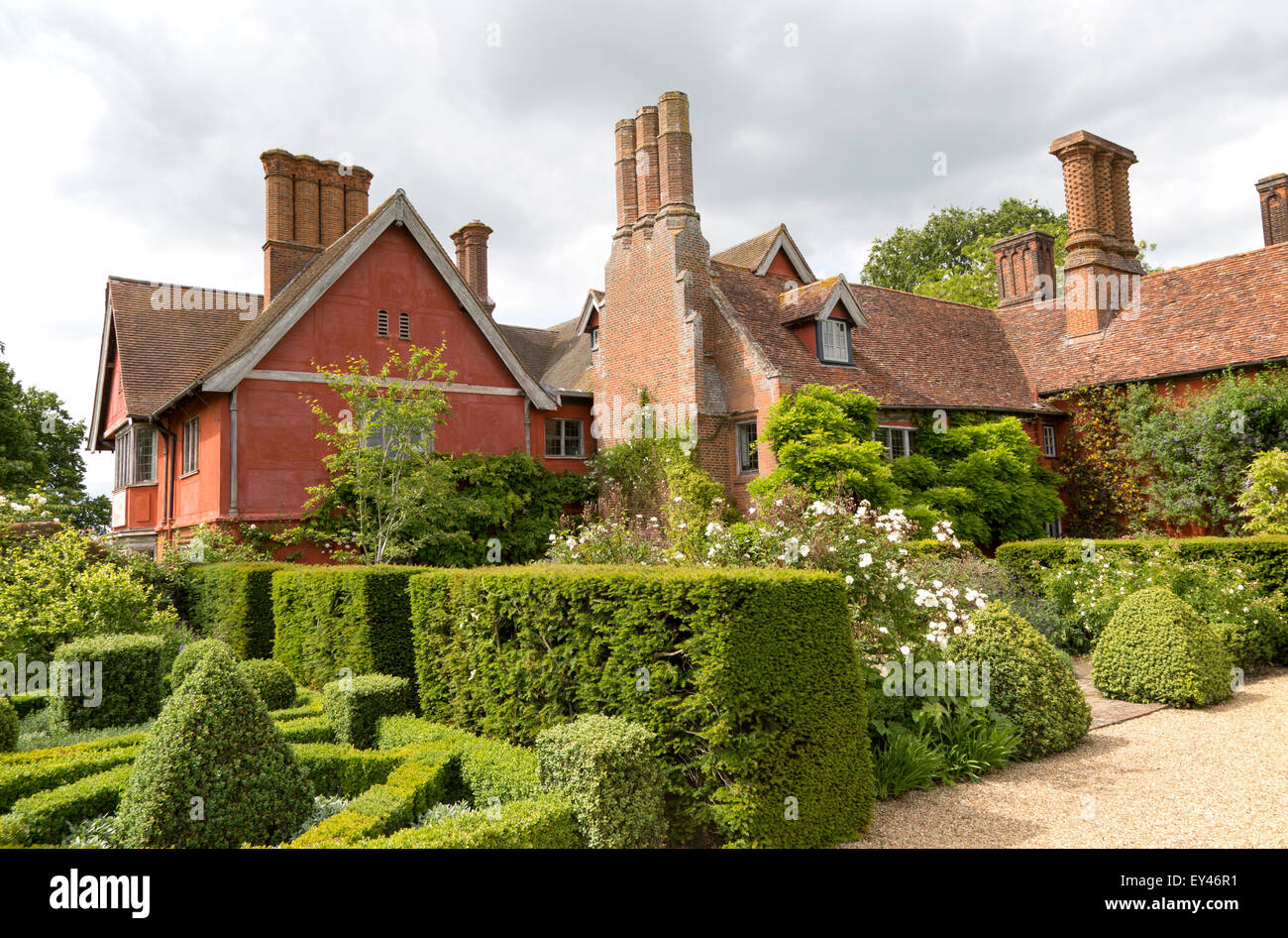 Wyken Hall house and gardens, Suffolk, England, UK Stock Photo