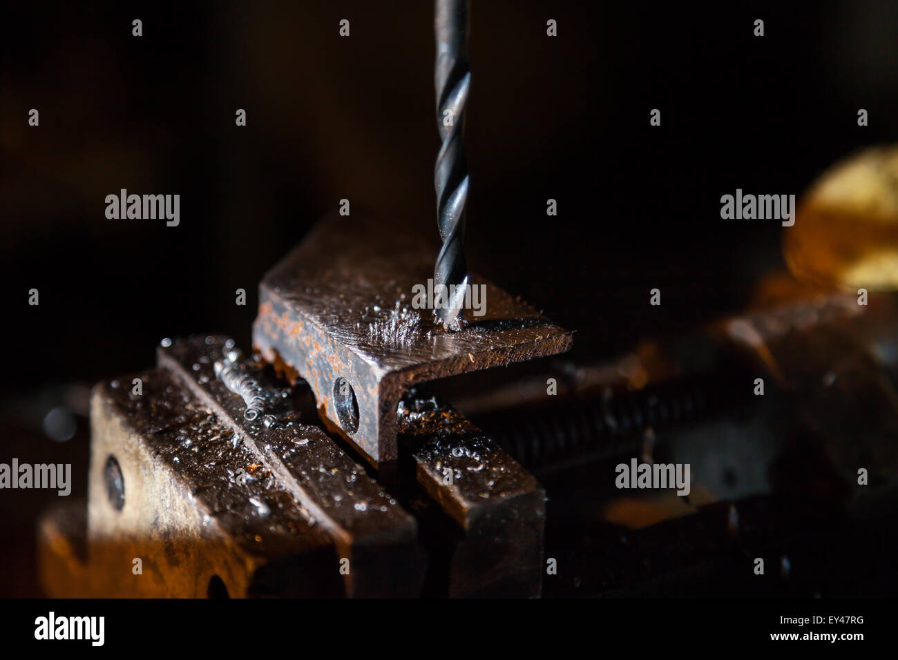 Detail of drill-machine Stock Photo