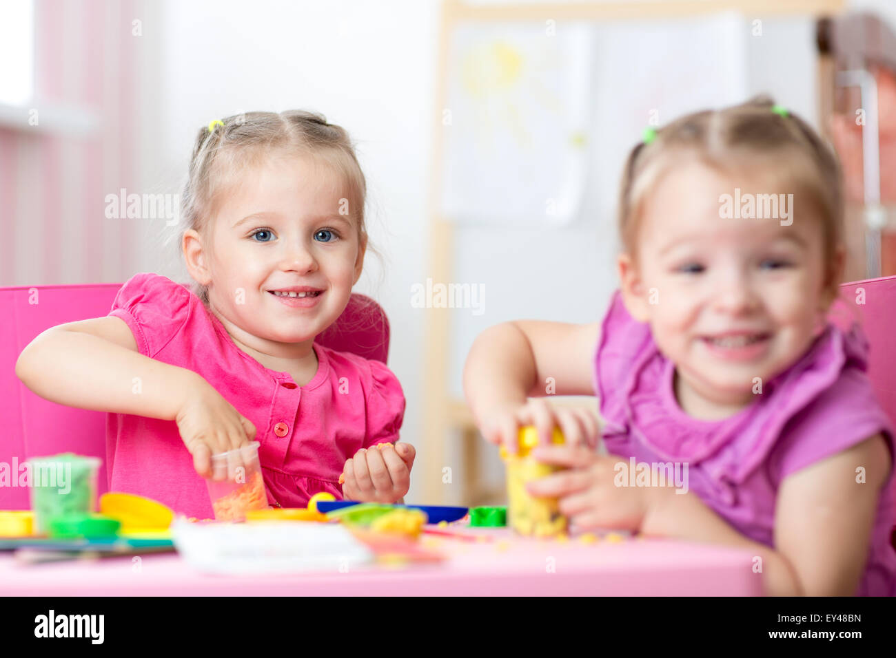 children making by hands Stock Photo
