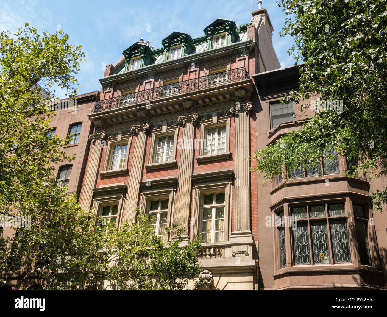 Brownstones in the Murray Hill Historic District, New York City, USA Stock Photo