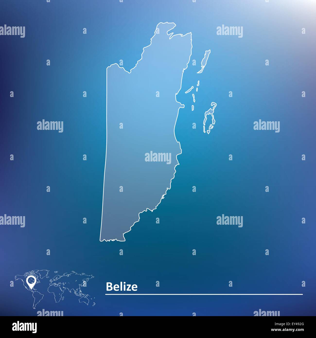 Map Of Belize - Vector Illustration Stock Vector Image & Art - Alamy