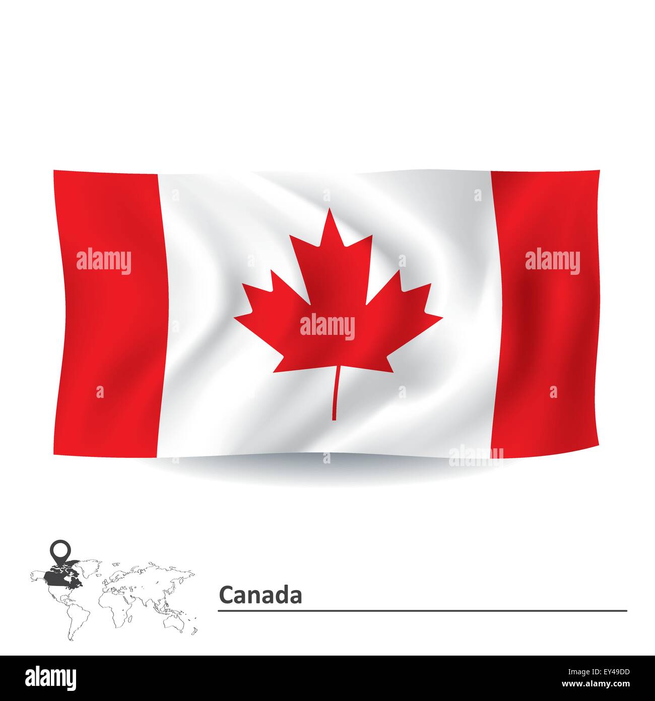 Flag of Canada - vector illustration Stock Vector Image & Art - Alamy