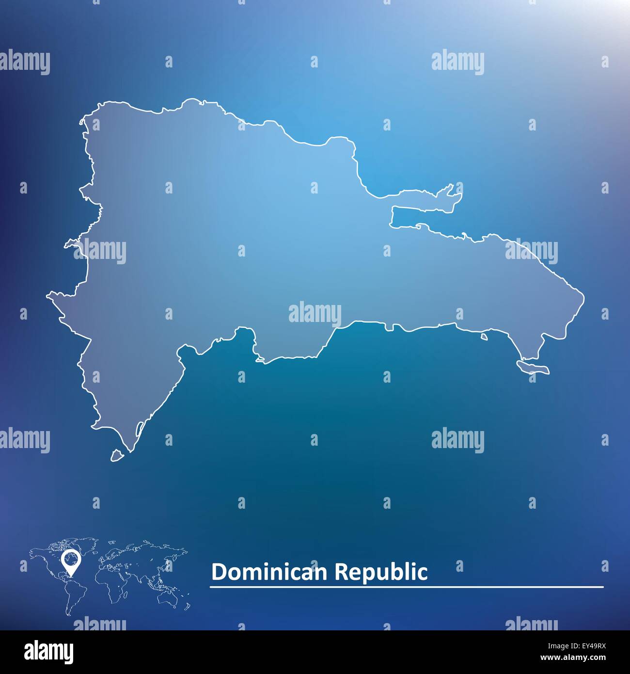 Map of Dominican Republic - vector illustration Stock Vector Image & Art - Alamy