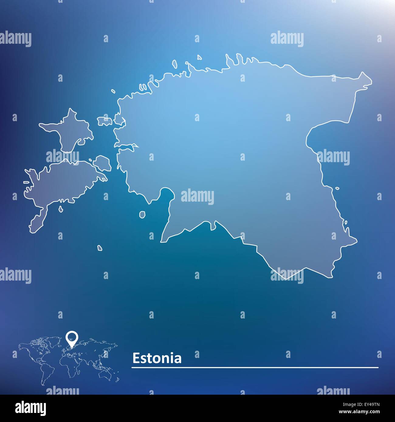 Map of Estonia - vector illustration Stock Vector Image & Art - Alamy